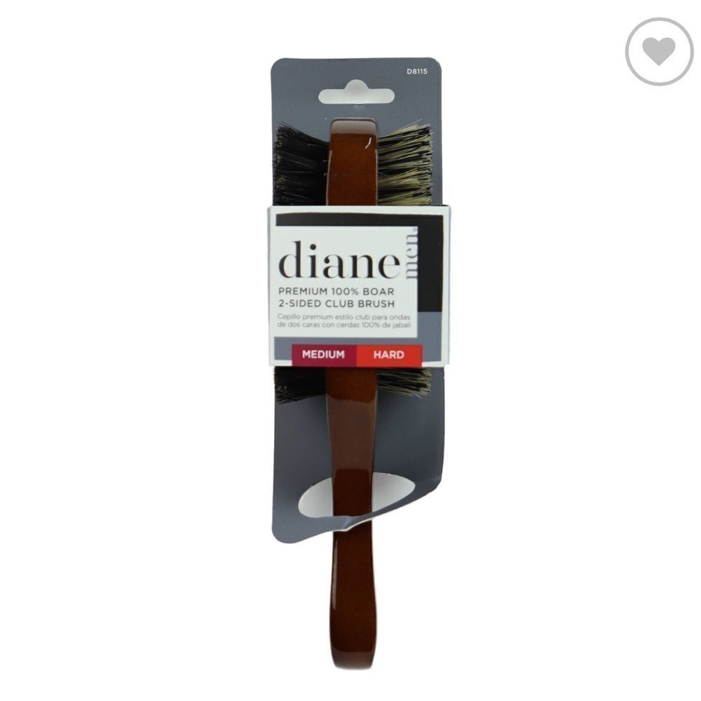 Diane Premium 100% Boar 2-Sided Club Brush (Medium/Hard)